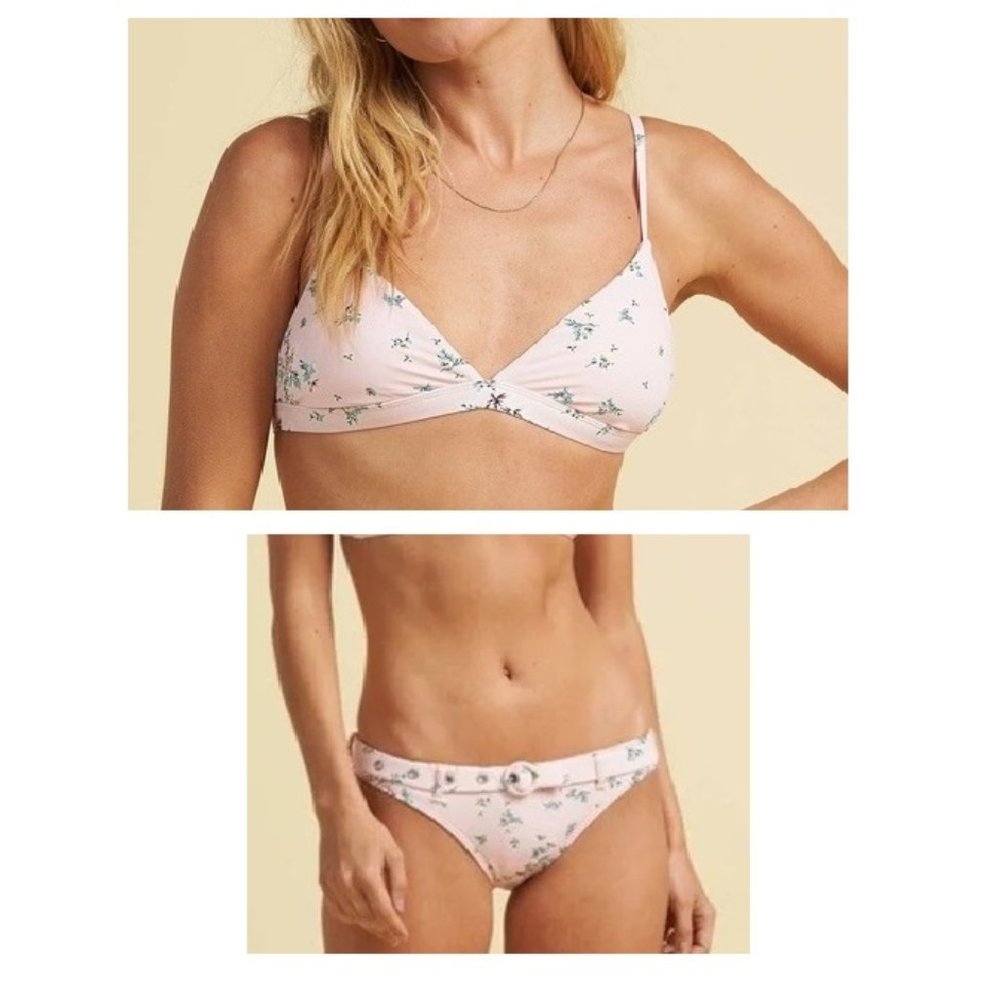 Billabong x The Salty Blonde 2-Piece Triangle Top and Belted Bottom NWT